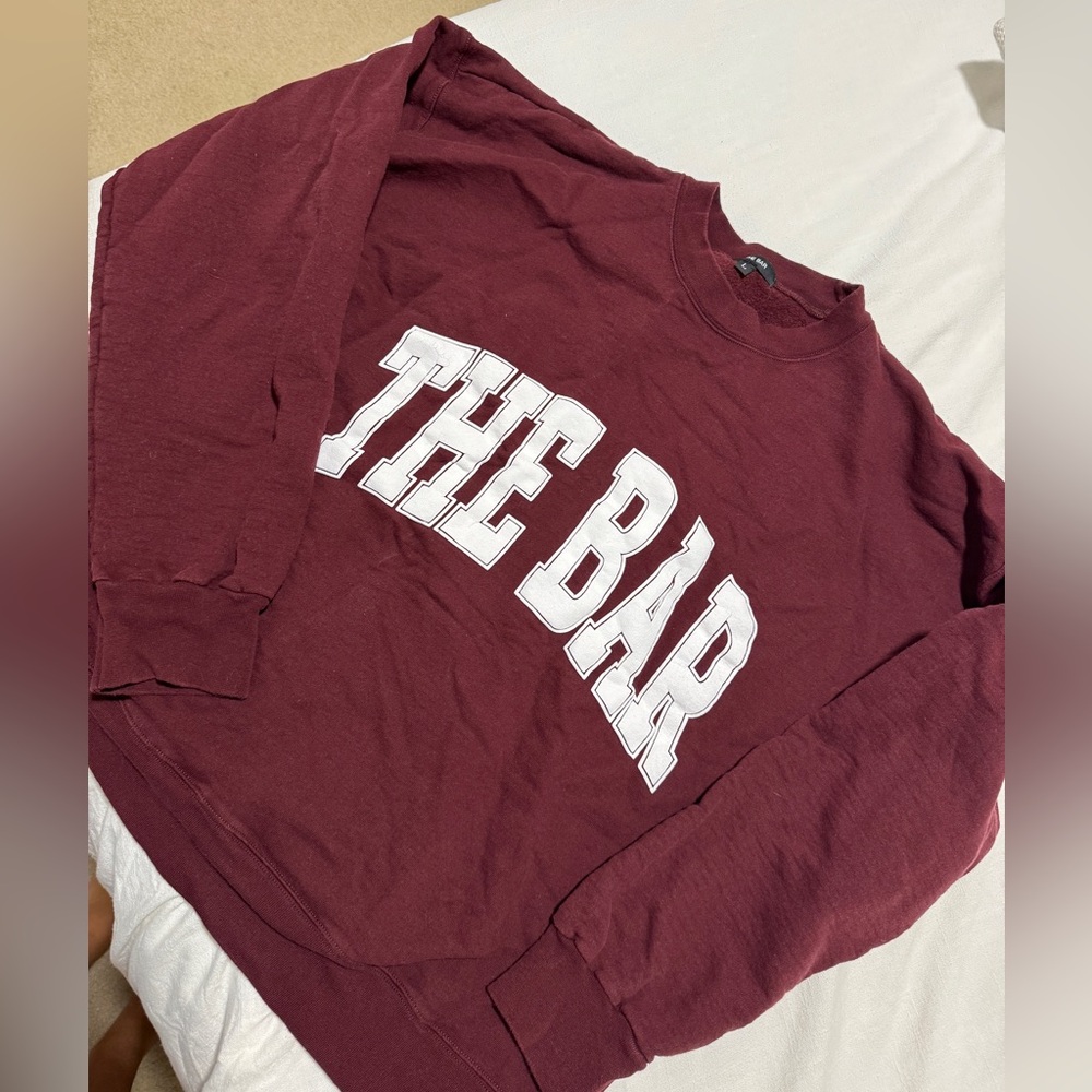 The Bar Maroon crew neck